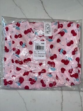 NWT The Children's Place Pink Cherry Ruffle Dress